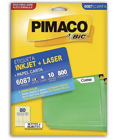 Etiqueta Branca 12,7 x 44,45 | Pimaco