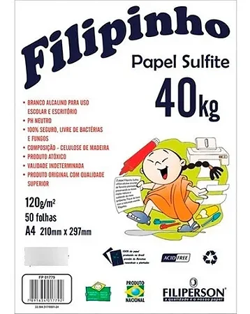 Papel Sulfite 40 | FILIPINHO