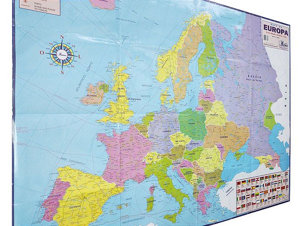 Mapa Da Europa Político Rodoviário Estático Escolar X Cm Grande Hot Sex Picture 4055