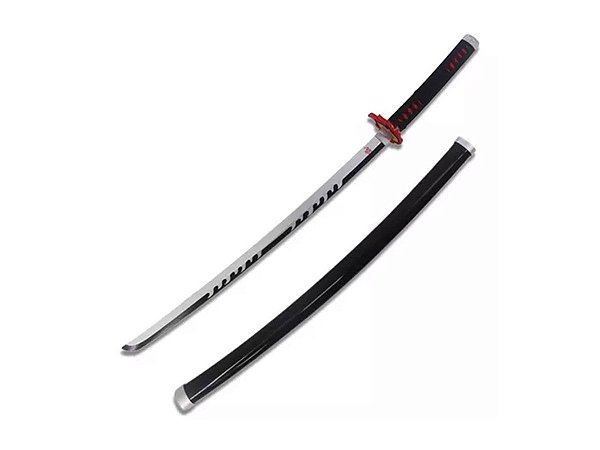Espada Katana Tanjiro V2 Rengoku Demon Slayer Lâmina Bambu Cosplay Decoração Com Suporte