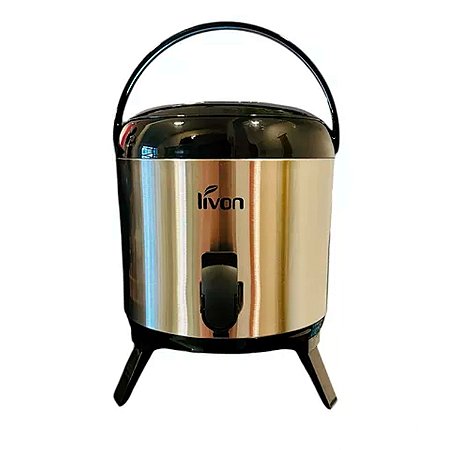 Garrafa Isotermica Botijão Térmico Inox Duplo Isolamento 3.8 Litros C/ Torneira Conserva Quente e Frio