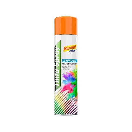 Tinta Spray Luminosa Laranja 400ml Mundial Prime