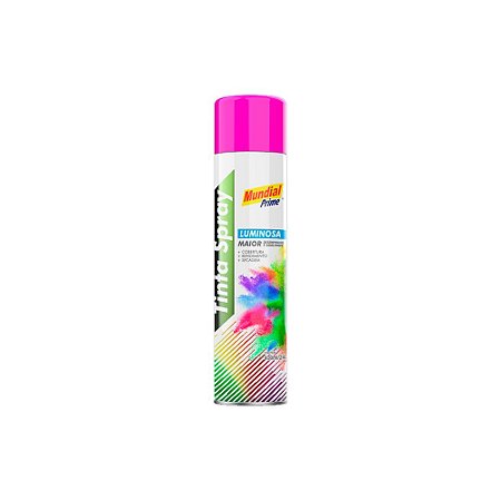 Tinta Spray Luminosa Pink 400ml Mundial Prime
