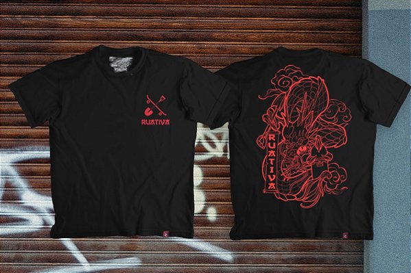 Camiseta Ruativa Dragão - Preta
