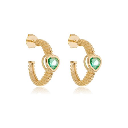 Brinco de argola dourado banho em ouro 18k