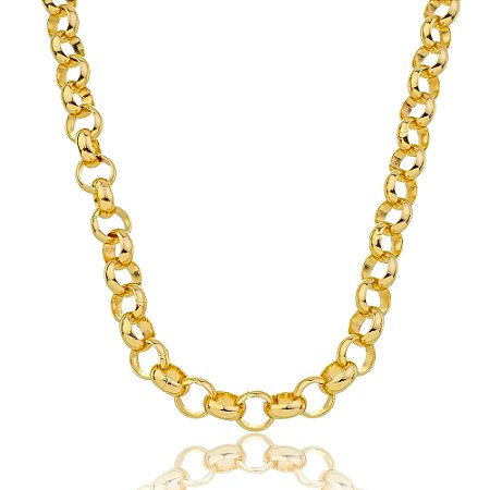 Colar de corrente dourado banho em ouro 18k