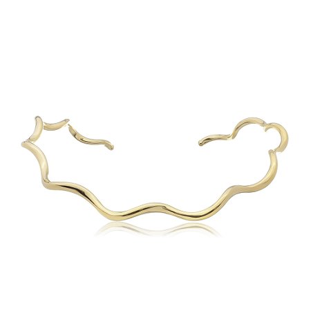 Colar de aro dourado banho em ouro 18k