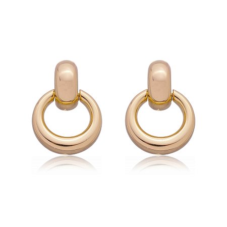 Brinco dourado banho em ouro 18k