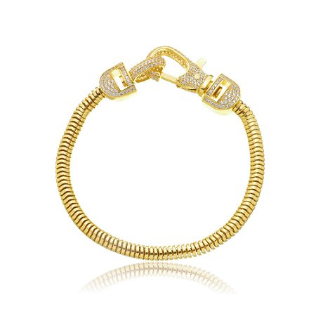 Pulseira de corrente dourado banho em ouro 18k