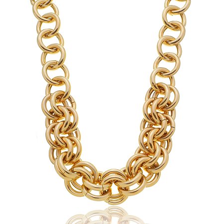 Colar de corrente dourado banho em ouro 18k