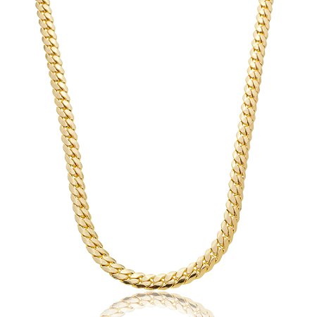 Colar de corrente dourado banho em ouro 18k