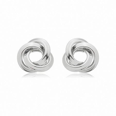 Brinco de base banho em ródio branco