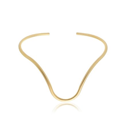 Bracelete de aro liso banho em ouro 18k