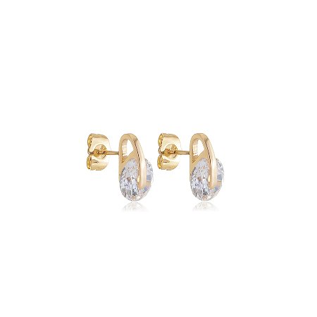 Brinco de base dourado banho em ouro 18k