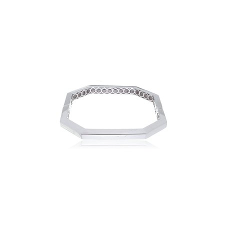 Bracelete liso banho em rodio branco