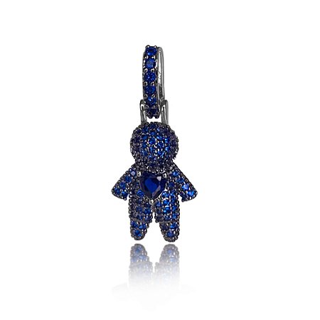 Pingente de menino com zirconia banho em rodio branco