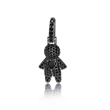 Pingente de menino cravejado de zirconia banho em rodio branco