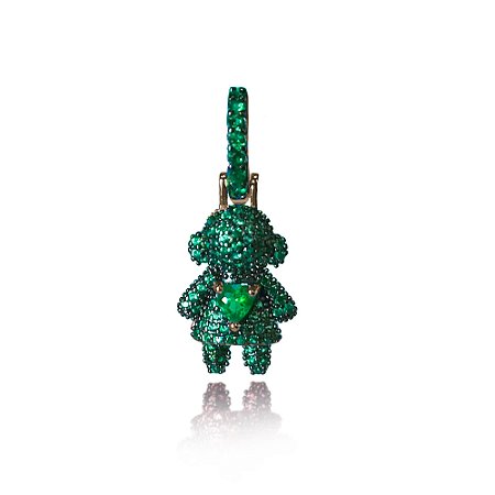 Pingente de menina dourado cravejado de zirconia banho em ouro 18k