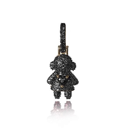 Pingente menina dourado cravejado de zirconia banho em ouro 18k