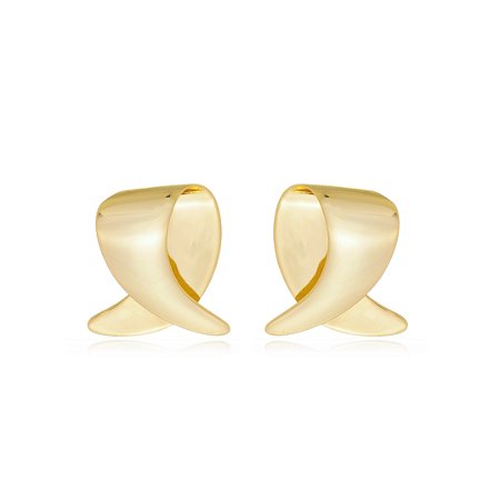 Brinco de base dourado com banho em ouro 18k
