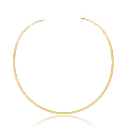 Aro dourado liso banho em ouro 18k