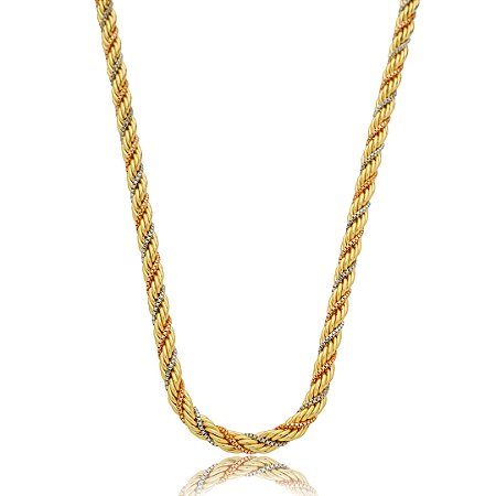 Colar de cordão baiano dourado banho em ouro 18k