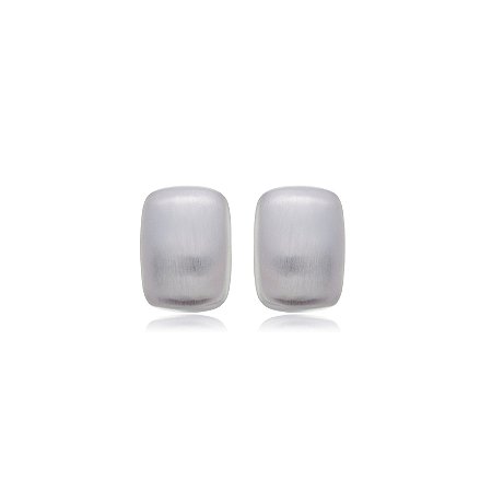 Brinco de Base Acetinado em Ródio Branco