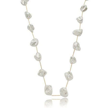 Colar de perola banho em ouro 18k