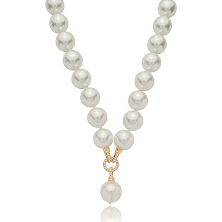 Colar de perola banho em ouro 18k