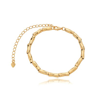 Pulseira de canutilho banho em ouro 18k
