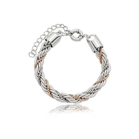 Pulseira cordão baiano banho em rodio branco