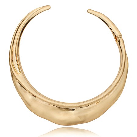 Aro dourado acetinado banho em ouro 18k