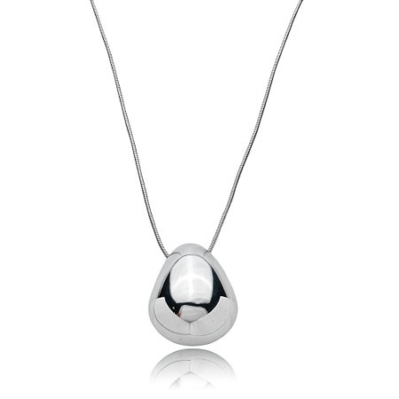 Colar liso com pingente banho em ouro 18k