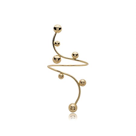 Bracelete dourado liso banho em ouro 18k
