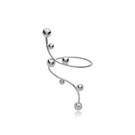Bracelete liso banho em rodio branco