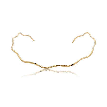 Aro dourado liso banho em ouro 18k