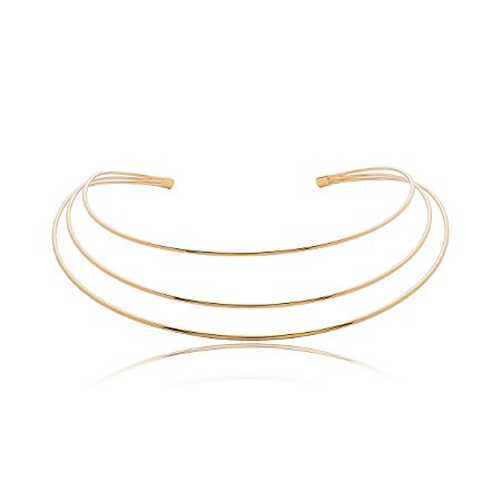 Aro dourado liso banho em ouro 18k