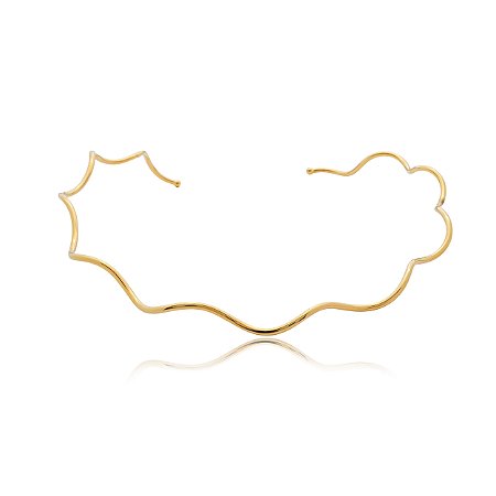 Aro dourado liso banho em ouro 18k