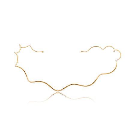 Aro dourado liso banho em ouro 18k