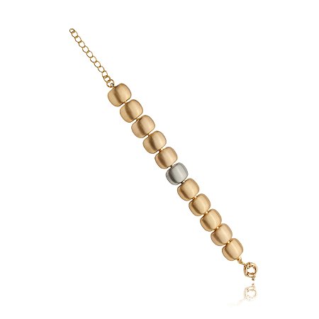 Pulseira dourada lisa banho em ouro 18k