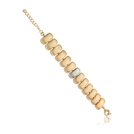 Pulseira dourada lisa banho em ouro 18k