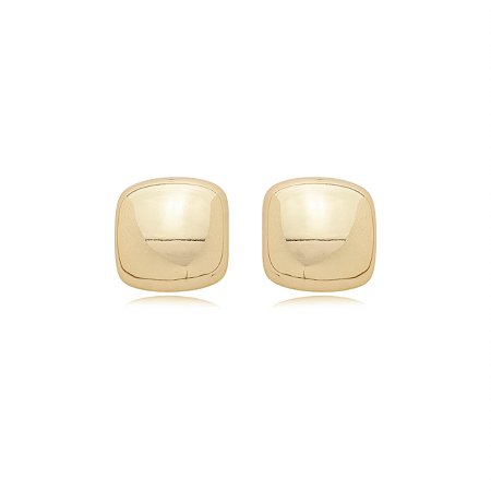 Brinco de base liso banho em ouro 18k