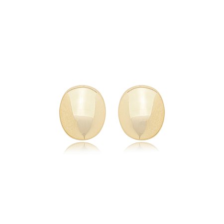 Brinco de base liso banho em ouro 18k