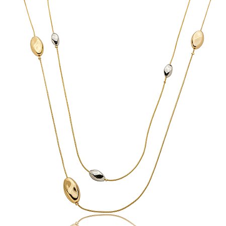 Colar liso banho duplo