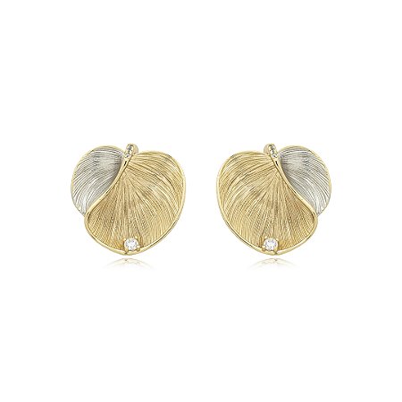 Brinco liso acetinado banho duplo