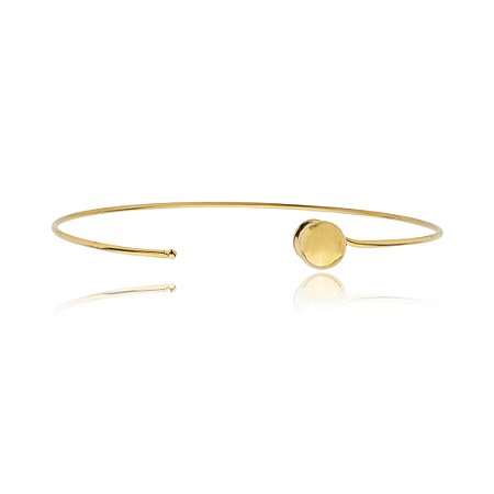 Bracelete liso banho em ouro 18k