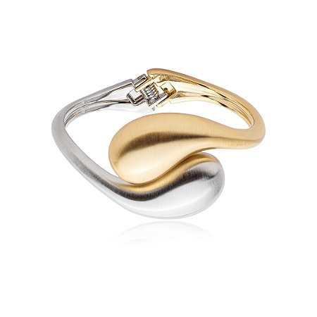 Bracelete liso acetinado banho duplo