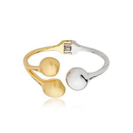 Bracelete liso acetinado banho duplo