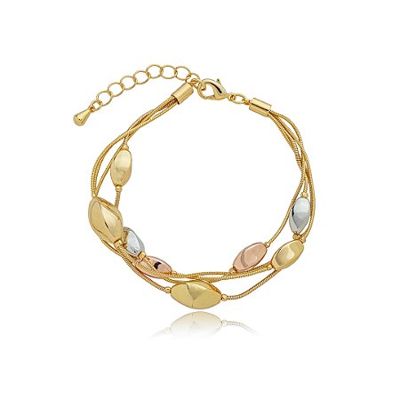 Pulseira lisa banho triplo