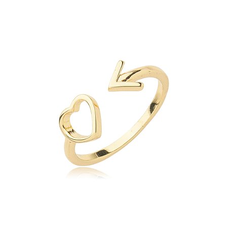 Anel dourado liso banho em ouro 18k